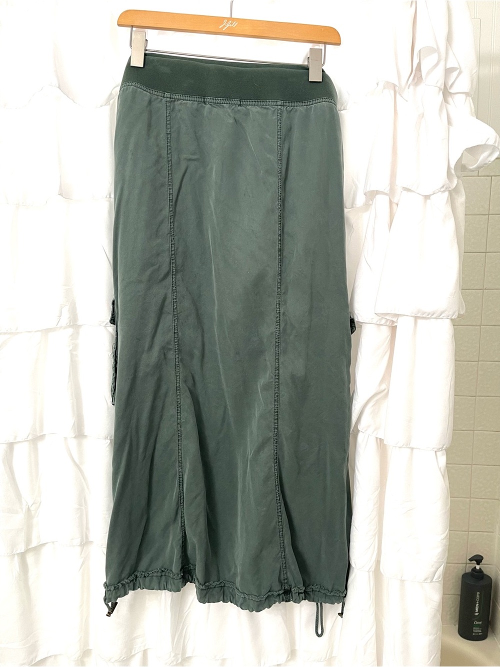 XCVI Olive Green Cargo Maxi Skirt - Picture 2 of 5